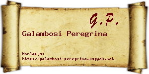 Galambosi Peregrina névjegykártya